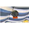 Image 2 : TREASURE GARDEN 9' TILT OCTAGONAL UMBRELLA WITH WEIGHTED BASE. SILVER SHADOW FRAME WITH GATEWAY