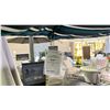 Image 5 : TREASURE GARDEN 9' GLIDE-TILT OCTAGONAL UMBRELLA WITH WEIGHTED BASE. BLACK FRAME WITH PROVIDENCE