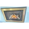 Image 2 : VALOR MODEL H3 SERIES AS SHOWN WITH BIRCH LOG SET, PLAIN BLACK LINER, BRUSHED CHAMPAGNE FOUR-SIDED