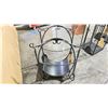 Image 3 : COTTAGE HOLDER FIREPLACE TOOL SET WITH BUILT IN LOG HOLDER RETAILS $479