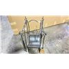 Image 4 : COTTAGE HOLDER FIREPLACE TOOL SET WITH BUILT IN LOG HOLDER RETAILS $479