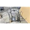 Image 5 : COTTAGE HOLDER FIREPLACE TOOL SET WITH BUILT IN LOG HOLDER RETAILS $479