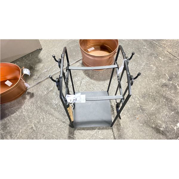 FIREPLACE TOOL SET WITH LOG HOLDER