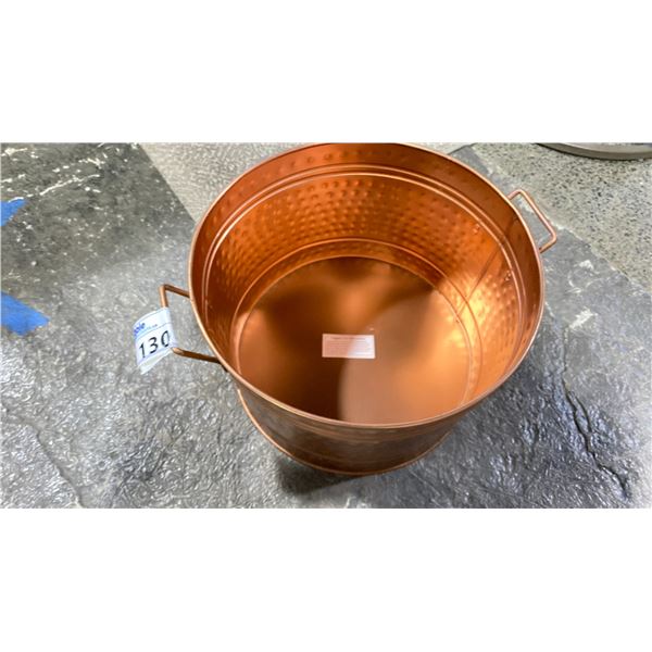 ROUND COPPER TUB FOR FIREWOOD RETAILS $145