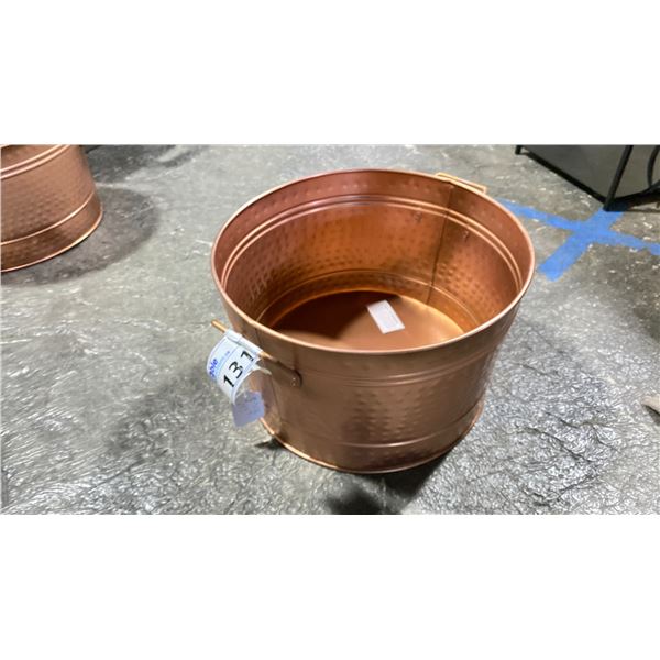 ROUND COPPER TUB FOR FIREWOOD RETAILS $145