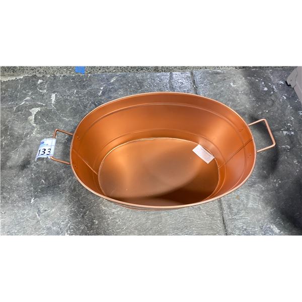 OVAL COPPER FIREWOOD TUB