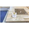 Image 3 : OW LEE CREIGHTON 42" SQUARE OCCASIONAL HEIGHT FIRE TABLE. SANDALWOOD/MYRTLE BEACH TILE TOP & SMOKE
