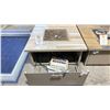 Image 4 : OW LEE CREIGHTON 42" SQUARE OCCASIONAL HEIGHT FIRE TABLE. SANDALWOOD/MYRTLE BEACH TILE TOP & SMOKE