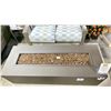 Image 3 : OW LEE FORMA 25"X65" OCCASIONAL HEIGHT PROPANE FIRE TABLE. SABLE WITH ESPRESSO GLASS.