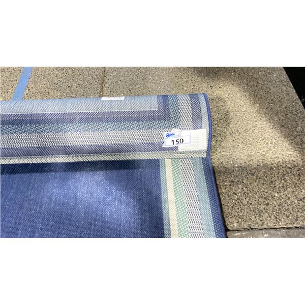 TREASURE GARDEN MADE IN BELGIUM OUTDOOR FLAT WEAVE CARPET. 7'5"X5'3"