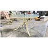 Image 2 : TELESCOPE GARDEN GLASS TOPPED 48" DIAMETER PATIO TABLE WITH POWDER COATED ALUMINUM FRAME