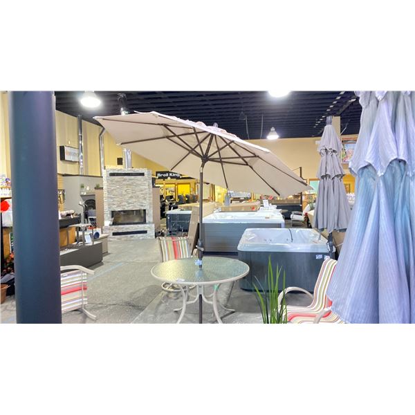 TREASURE GARDEN 9' OCTAGONAL PATIO UMBRELLA WITH TILT AND SINGLE VENT. CREAM COLOR
