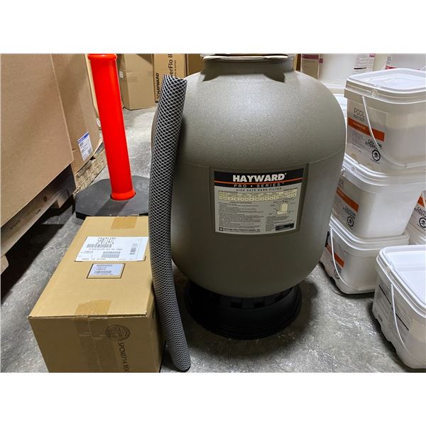 HAYWARD PRO SERIES 18" HIGH RATE SAND FILTER MODEL S180TC WITH HOSE AND CLAMPS