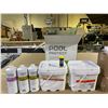 Image 2 : POOL MAINTENANCE KIT. TEST STRIPS, ZAP, ALK BALANCER, SPARKLE, STABILIZER +, 2 X END ALGAE, AQUA