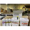 Image 2 : POOL MAINTENANCE KIT. TEST STRIPS, ZAP, ALK BALANCER, SPARKLE, STABILIZER +, 2 X END ALGAE, AQUA