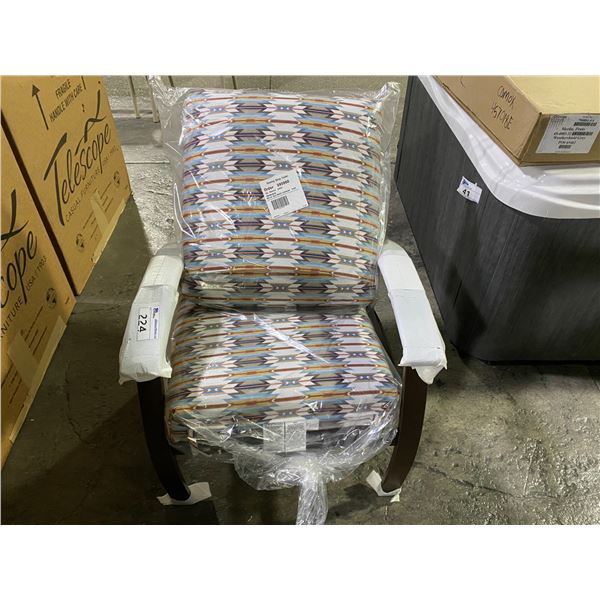 TELESCOPE CASUAL BELLE ISLE NAVAJO PRINT CHAIR