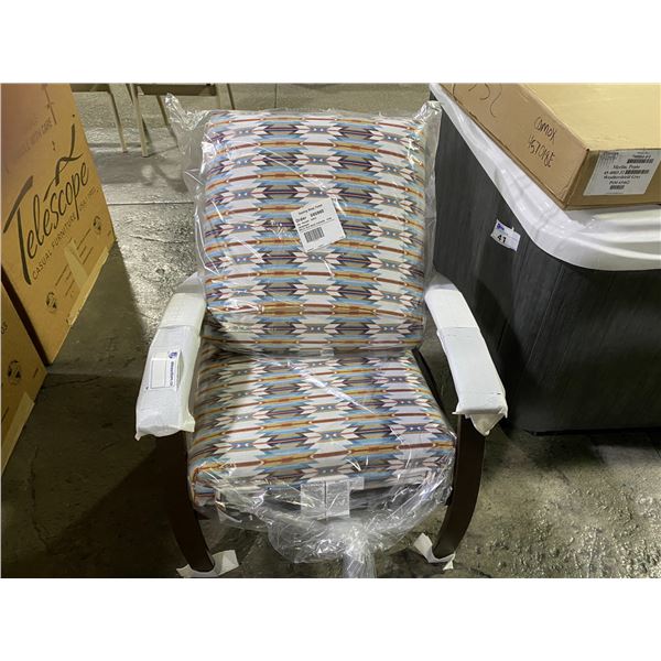 TELESCOPE CASUAL BELLE ISLE NAVAJO PRINT CHAIR