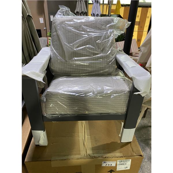 TELESCOPE CASUAL LARSSEN ARM CHAIR. ALUMINUM FRAME