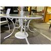 Image 2 : TELESCOPE CASUAL GARDENELLA 48" GLASS TOP TABLE. POWDER COATED ALUMINUM FRAME
