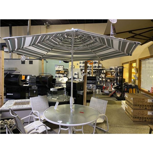 TREASURE GARDEN 9' AUTO-TILT OCTAGONAL UMBRELLA WITH WEIGHTED BASE