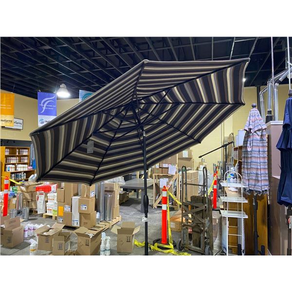 TREASURE GARDEN 11' OCTAGONAL UMBRELLA WITH AUTO TILT & WEIGHTED BASE. ANTHRACITE BASE AND