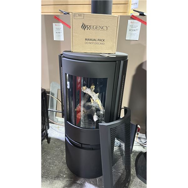 REGENCY RC500-CONTURA GAS STOVE.23,000 BTU WITH TURNDOWN TO 16,000 BTU, HEATS UP TO 1200 SQ FT,