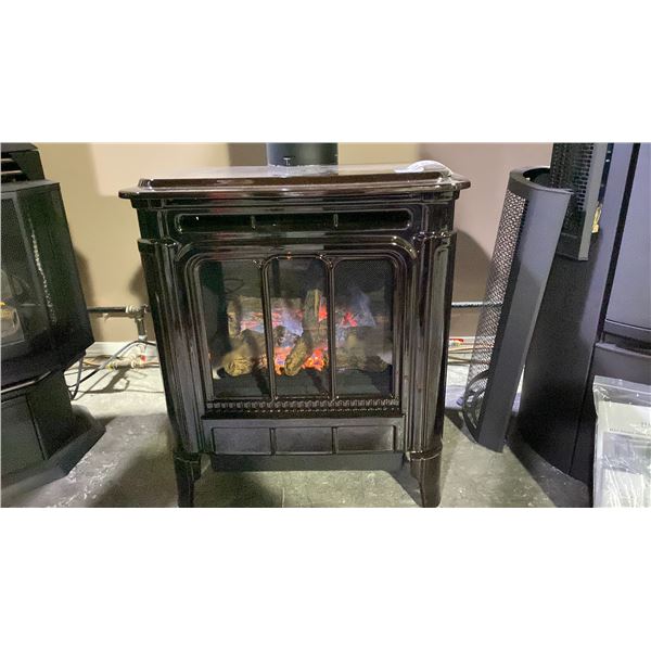 REGENCY HAMPTON H27 GAS STOVE. TIMERLINE BROWN ENAMEL. ENERGUIDE RATING 61.22%, 25,000 BTU WITH