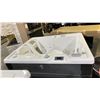 Image 1 : HOTSPRING PORTABLE SPAS JETSETTER. ALPINE WHITE ACRYLIC/BLACKWOOD CABINET, FRESHWATER IQ WATER CARE