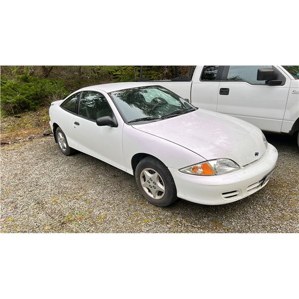 2002 CHEVROLET CAVALIER 2DR COUPE, WHITE, VIN 1G1JC124327418265