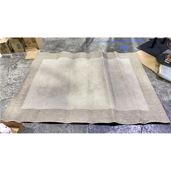 TREASURE GARDEN OUTDOOR RUG. FLAT WEAVE. 7'4"X5'3". COTTONWOOD COLOR. UV PROOF, WEATHERPROOF
