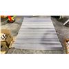 Image 2 : TREASURE GARDEN OUTDOOR RUG. FLAT WEAVE. 7'4"X5'3". SKY/BLUE COLOR. UV PROOF, WEATHERPROOF