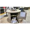 Image 2 : OW LEE VULSINI 42" ROUND CHAT HEIGHT FIRE TABLE. PROPANE BUT HAS NAT GAS CONVERSION INC.