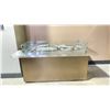 Image 2 : REGENCY PLATEAU COFFEE TABLE PROPANE FIRE TABLE. STAINLESS STEEL TOP, GLASS SURROUND AND CERAMIC