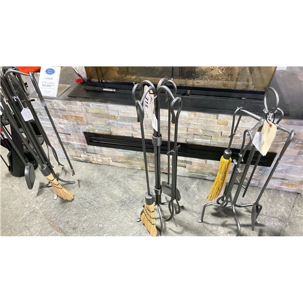 FIREPLACE TOOL SET. COUNTRY CLASSIC. 33'H