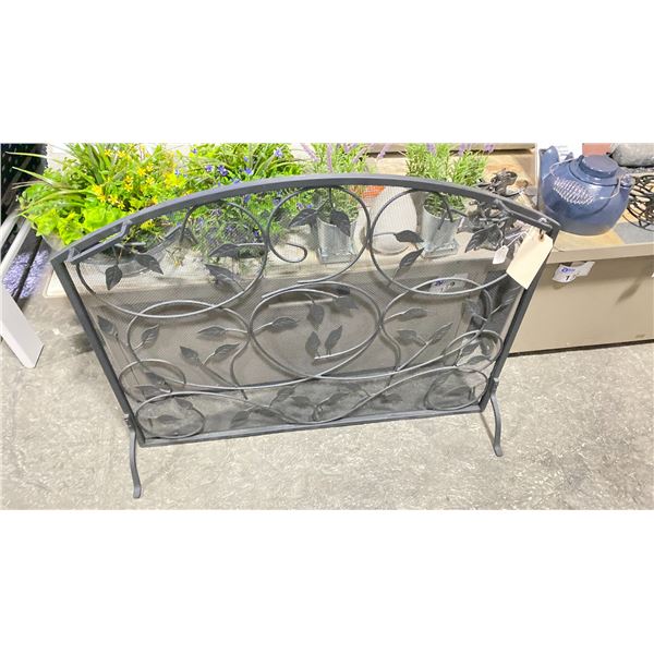 METAL FIREPLACE SCREEN. 38X30"