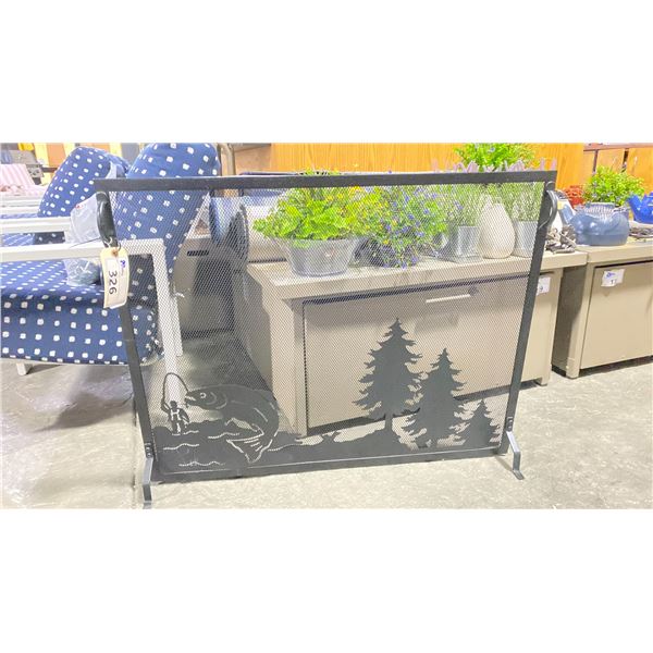 METAL FIREPLACE SCREEN 38X30"