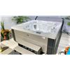 Image 1 : HOTSPRING PORTABLE SPAS HOT TUB. VANGUARD IN ICE GRAY/BRUSHED NICKEL CABINET. FRESHWATER IQ WATER