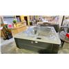 Image 1 : HOTSPRING PORTABLE SPAS HOT TUB. SOVEREIGN IN ICE GREY ACRYLIC/BLACKWOOD CABINET. INC FRESHWATER IQ