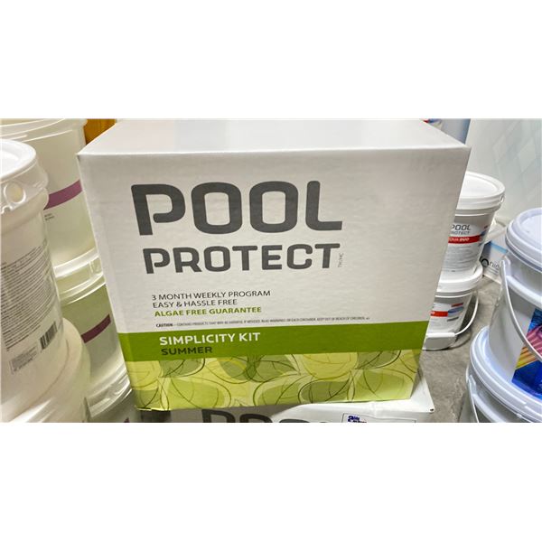 POOL PROTECT SIMPLICITY KIT. 3 MONTH SUPPLY, EASY AND HASSLE FREE. 12 ZAP 600 GRAM, 24 AQUAFOOT