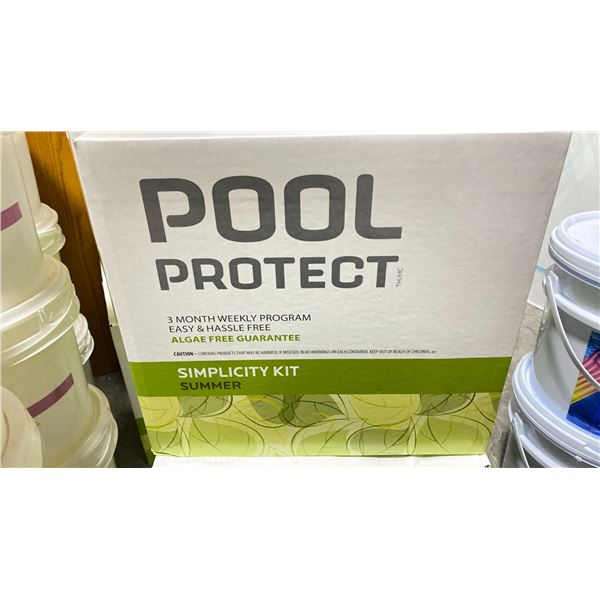 POOL PROTECT SIMPLICITY KIT. 3 MONTH SUPPLY, EASY AND HASSLE FREE. 12 ZAP 600 GRAM, 24 AQUAFOOT