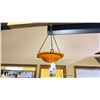 Image 2 : GORGEOUS AMBER CRACKLE GLASS HANGING BIRDBATH
