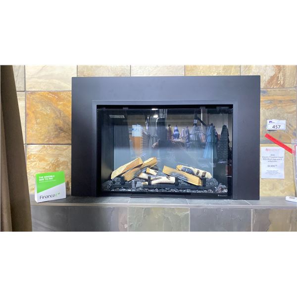 REGENCY EI29 ELECTRIC FIREPLACE INSERT WITH BIRCH LOGS AND 3 SIDED TRIM. 1400 WATT AT 120V,