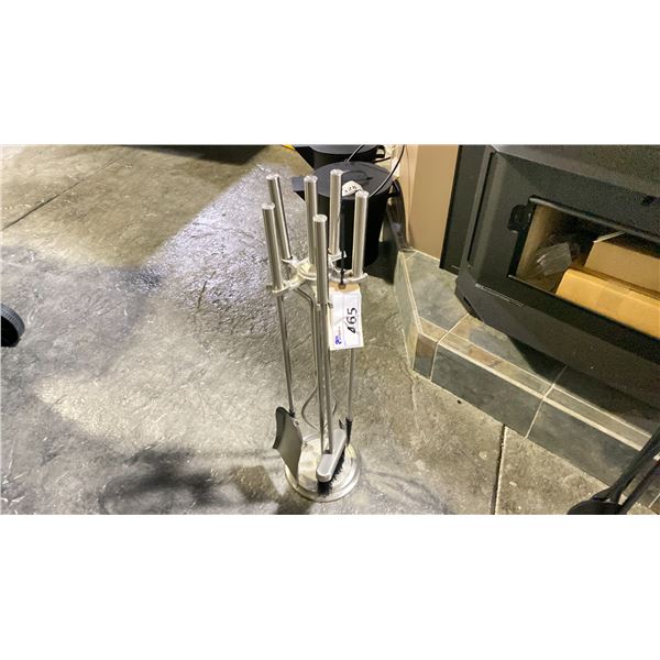 PEWTER FIREPLACE TOOL SET RETAILS $299