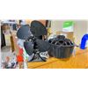 Image 1 : BLACK ENAMELED CAST IRON LATTICE STEAMER AND HEAT POWERED 4 BLADE SWIVEL FAN