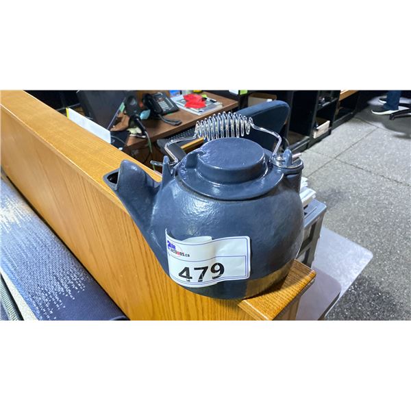 CAST IRON BLUE KETTLE