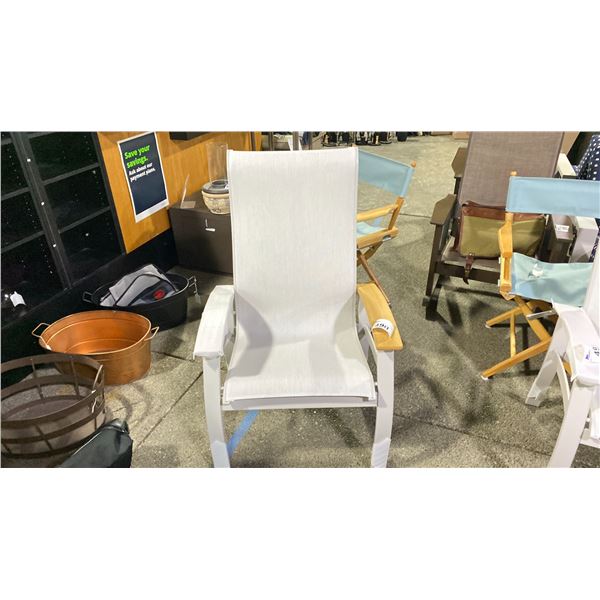 TELESCOPE CASUAL BEAUTIFUL BELLE ISLE SUPREME ARM CHAIR P874 SLING COLLECTION. FRAME FINISH WARM