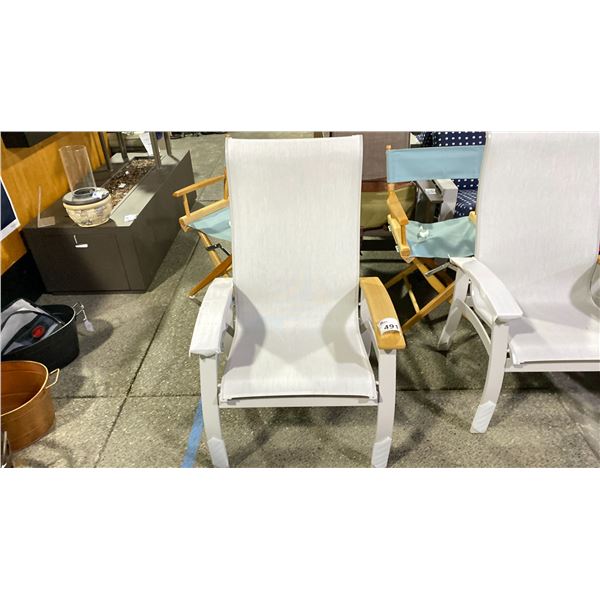 TELESCOPE CASUAL BEAUTIFUL BELLE ISLE SUPREME ARM CHAIR P874 SLING COLLECTION. FRAME FINISH WARM
