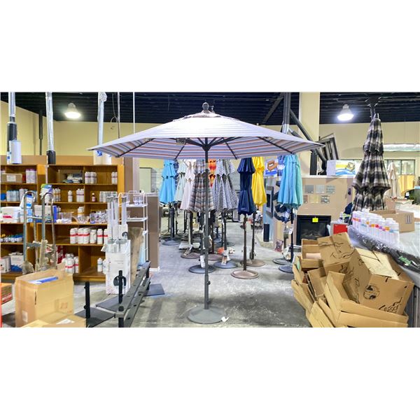 TREASURE GARDEN 9' PUSH BUTTON TILT PATIO UMBRELLA WITH WEIGHTED BASE