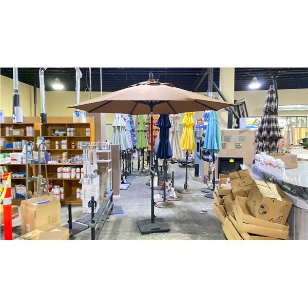 TREASURE GARDEN 9' COLLAR TILT PATIO UMBRELLA WITH WEIGHTED BASE