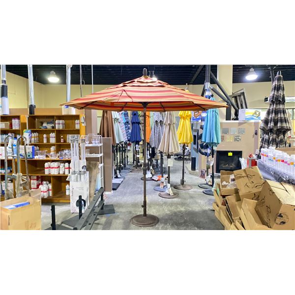 TREASURE GARDEN 9' COLLAR TILT UMBRELLA WITH WEIGHTED BASE